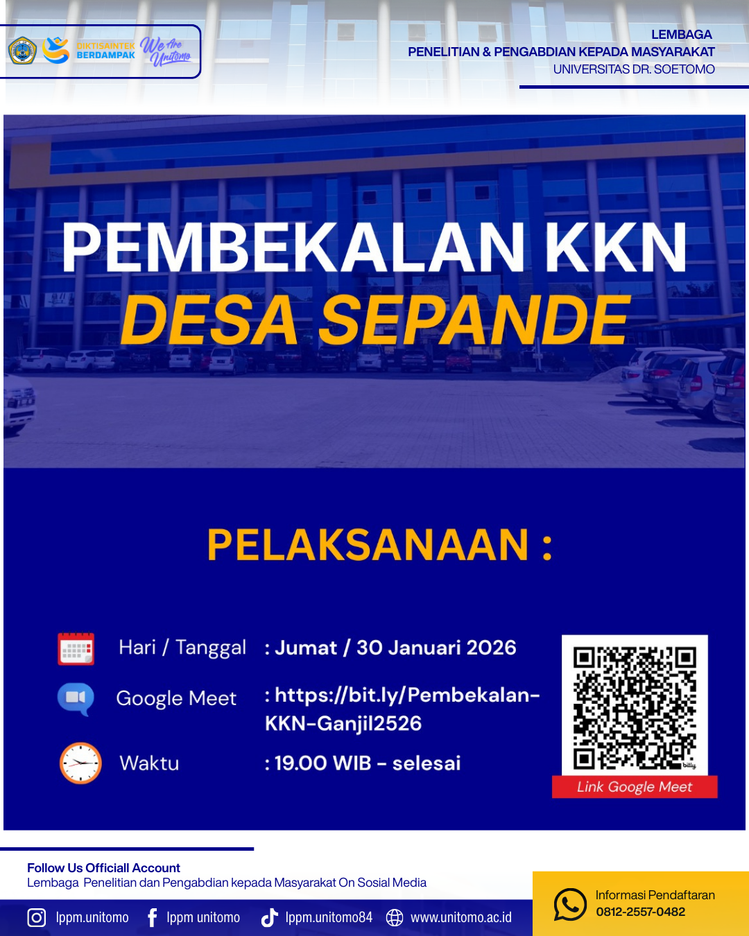 Pengumuman Pembekalan Kuliah Kerja Nyata (KKN) Semester Ganjil Tahun Akademik 2025/2026